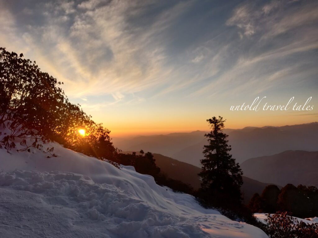 Sunset at Tungnath Trek